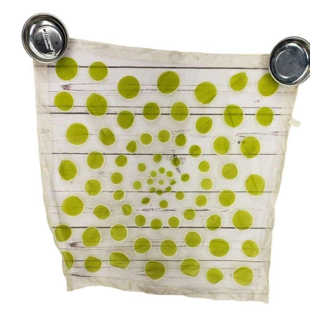 Marvin Accessories White Bright Green White Polka Dots Women's Square‎ Scarf